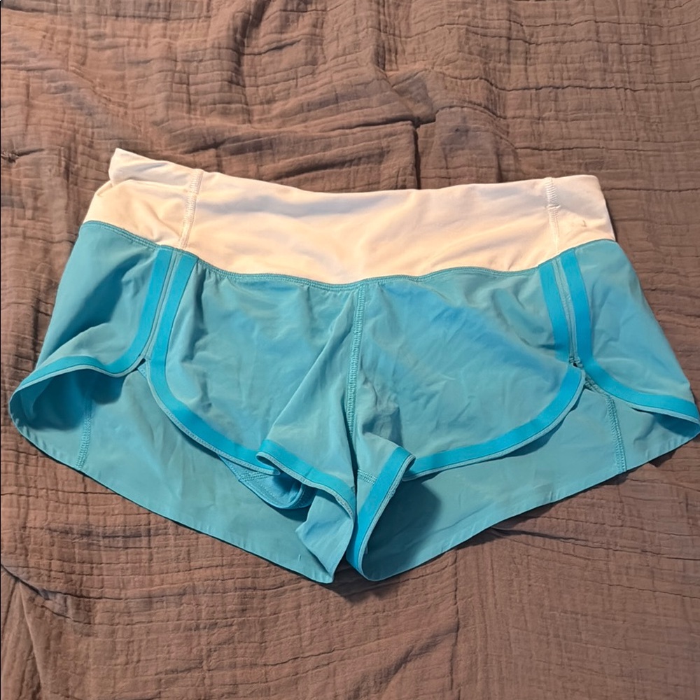 Lululemon Athletica Blue and White Athletic Shorts